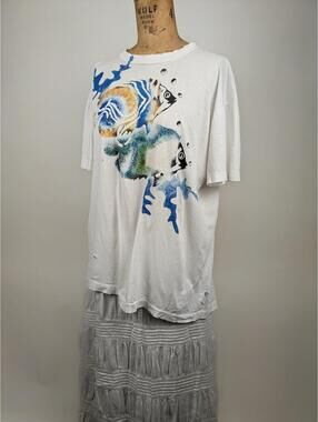 1990's perfectly thrashed tropical cotton tee shirt